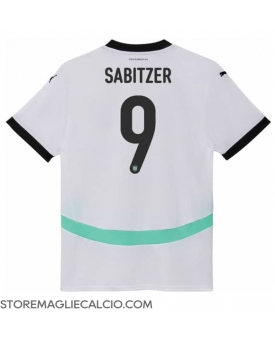 Austria Marcel Sabitzer #9 Maglia Gara Trasferta Repliche Europei 2024